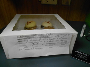  Lindsey and Selina sent me cupcakes!!! LOVE THEM!!!!!!! THANK YOU!!!!!