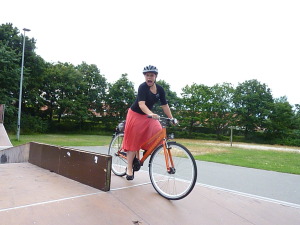 ha. me trying to ride on a half pipe a few weeks ago....ddin't Work out so well....ha!